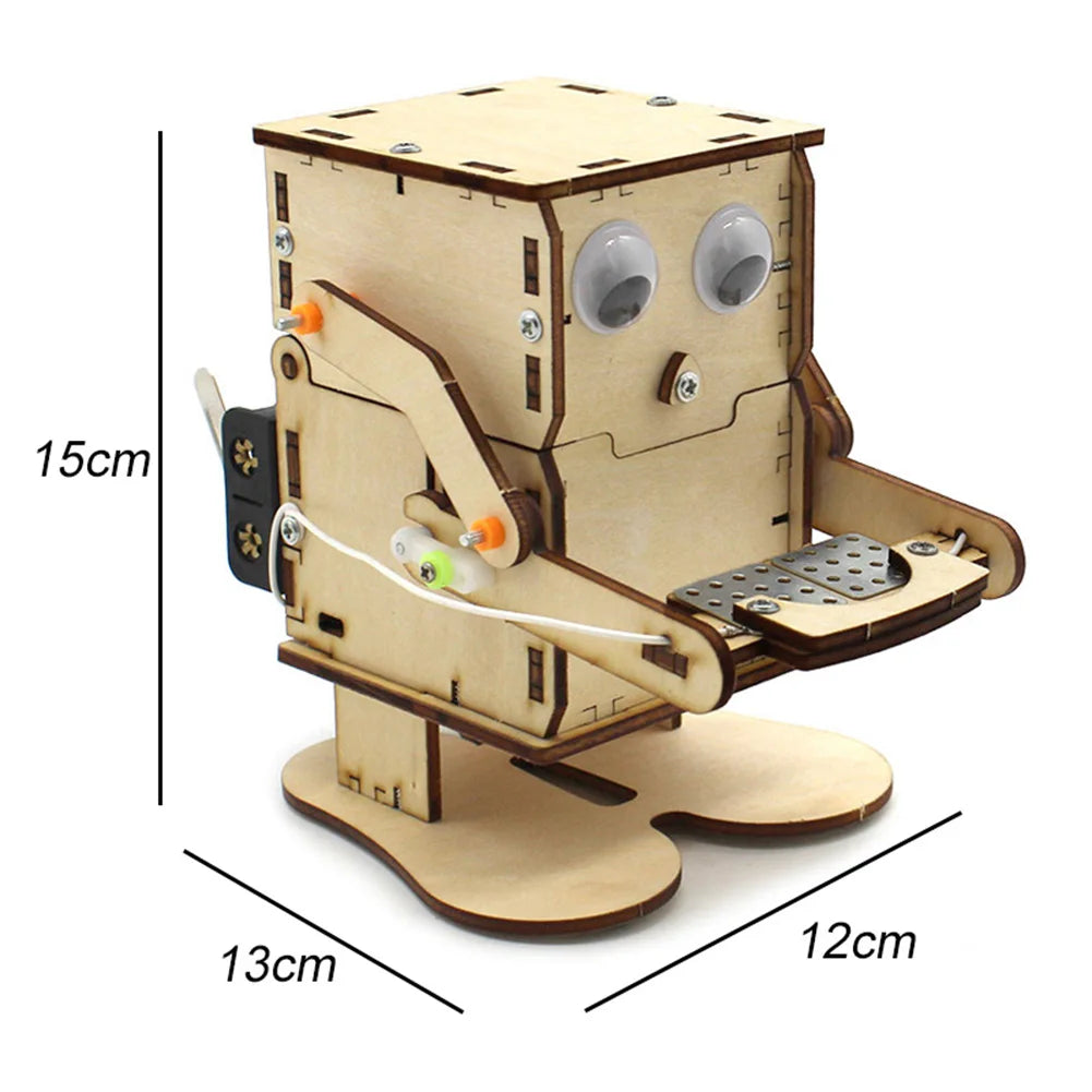 CE DIY Robot Eating Coin Model Kit for STEM Education
