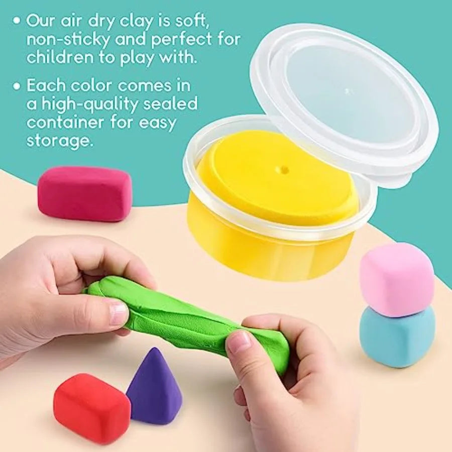 Air Dry Clay Keychain Craft Kit For Kids Eight Charms