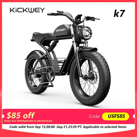 Kickwey K7 Electric Bike 1500W 48V Fat Tire Mountain