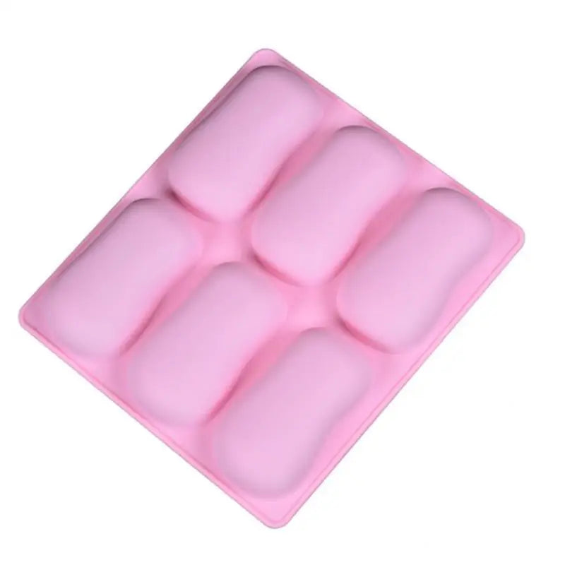 Six Hole Handmade Silicone Soap Mold Food Grade For Crafts