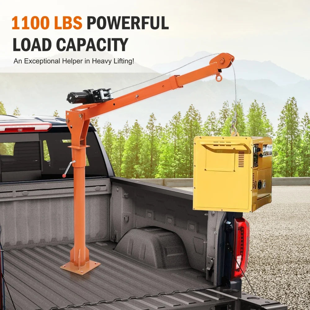 HiMISSH Truck Crane Hoist Winch 1100LB Electric Dolly