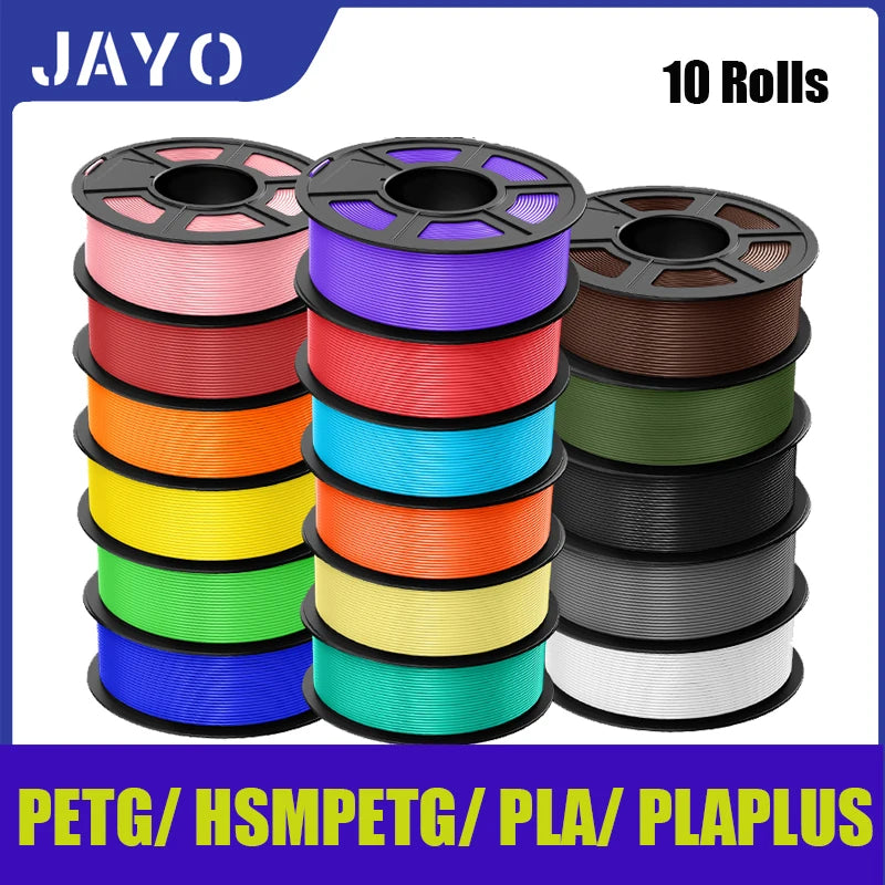 JAYO PLA Plus Filament 10 Rolls High Speed Matte 3D