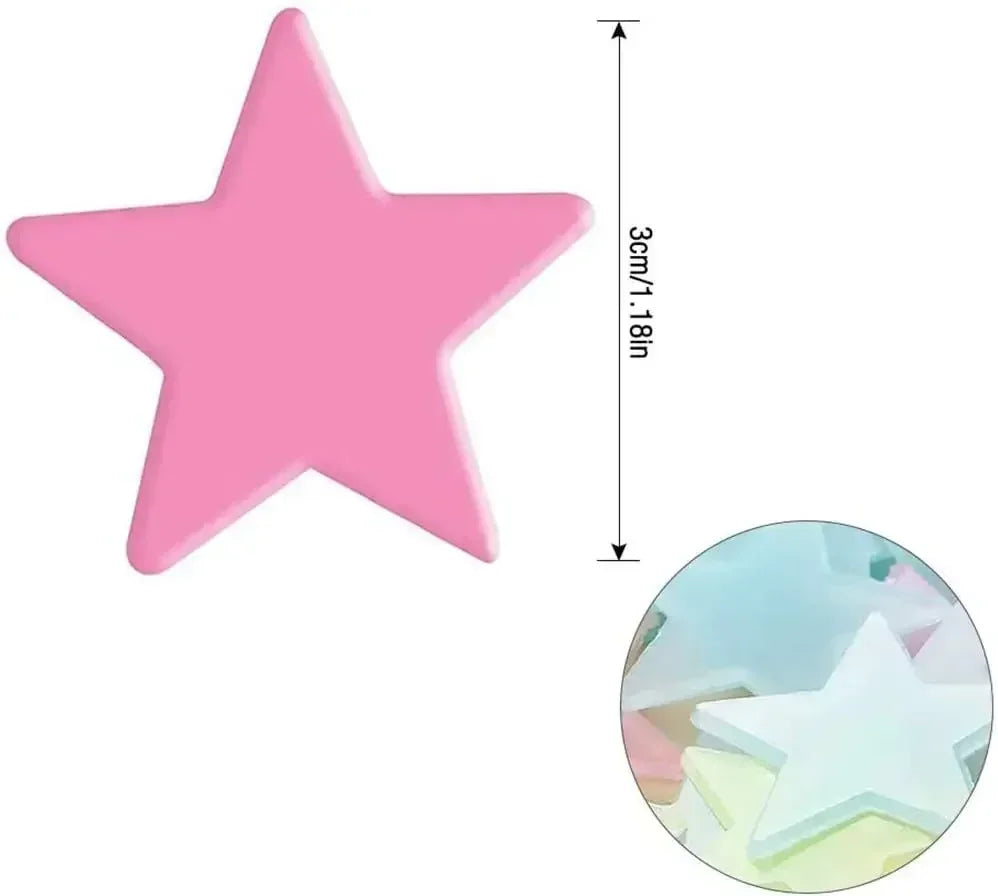 Glow In The Dark Star Wall Stickers Luminous 3D Decor