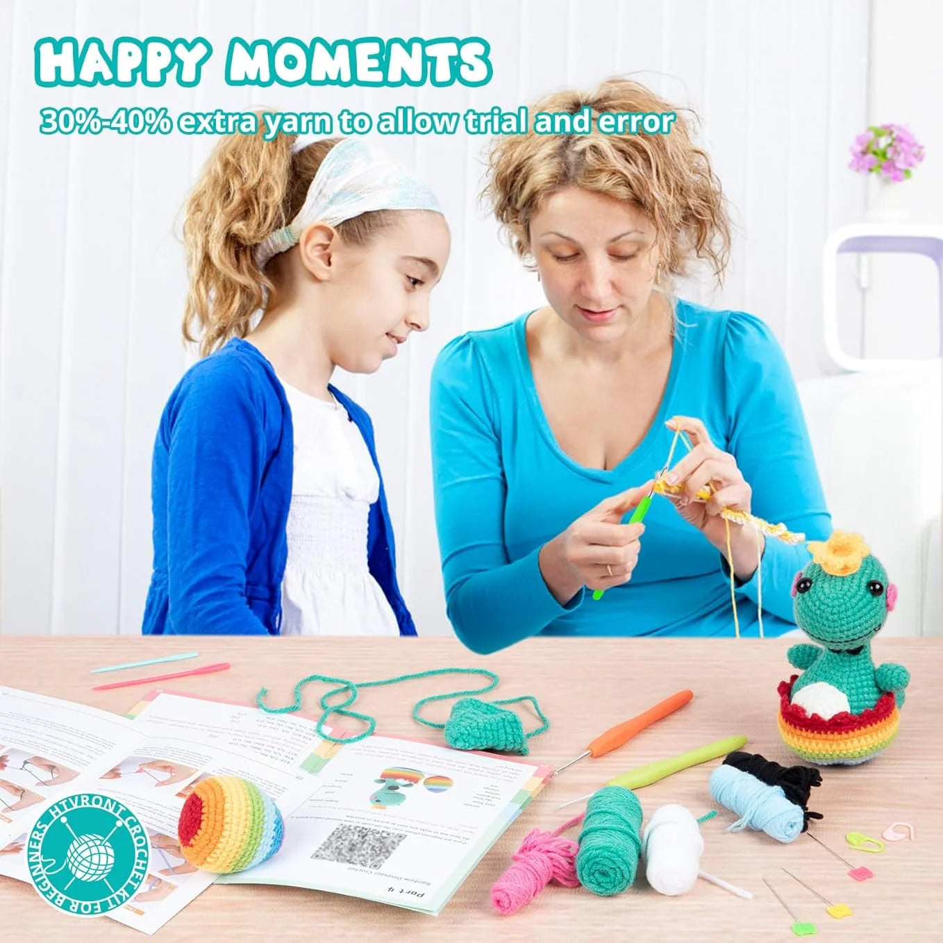 HTVRONT Crochet Kit For Beginners With Video Tutorial