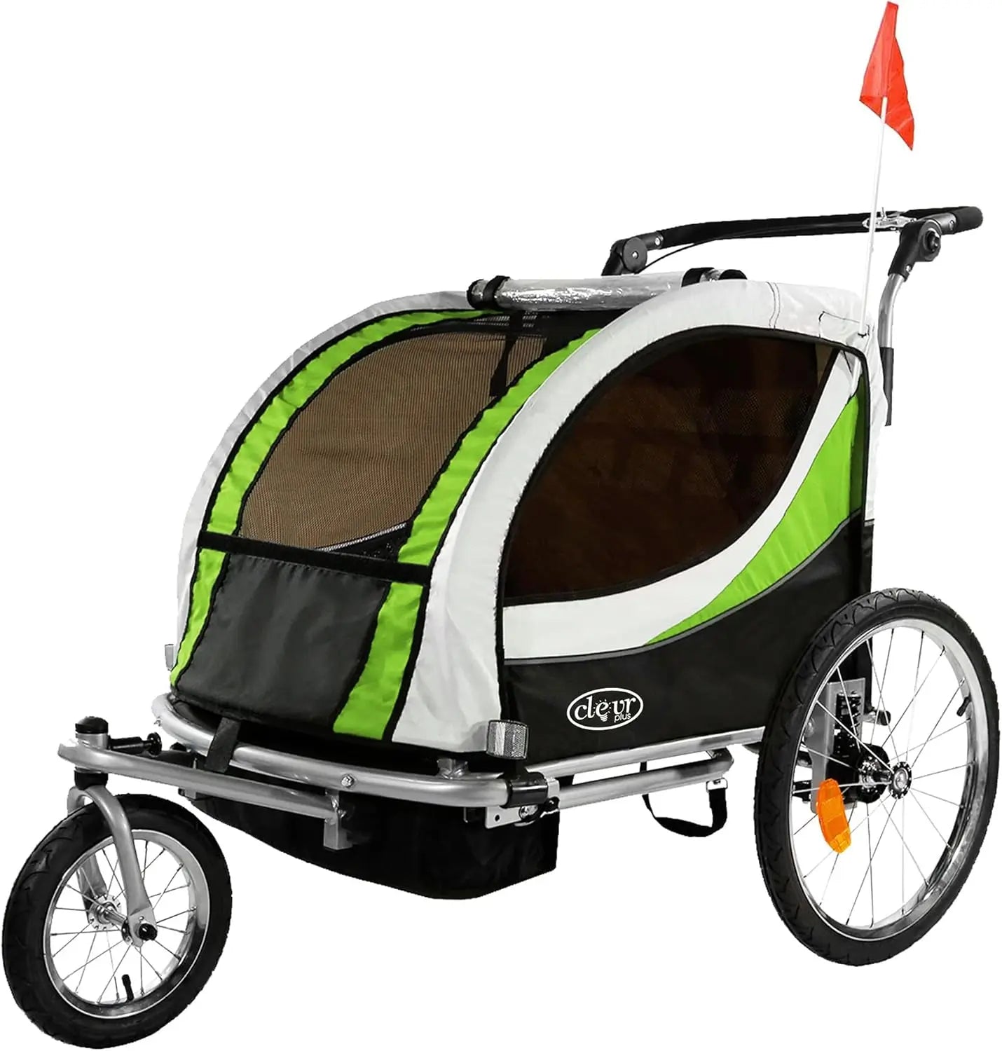 Deluxe Three In One Double Seat Bicycle Trailer Jogger