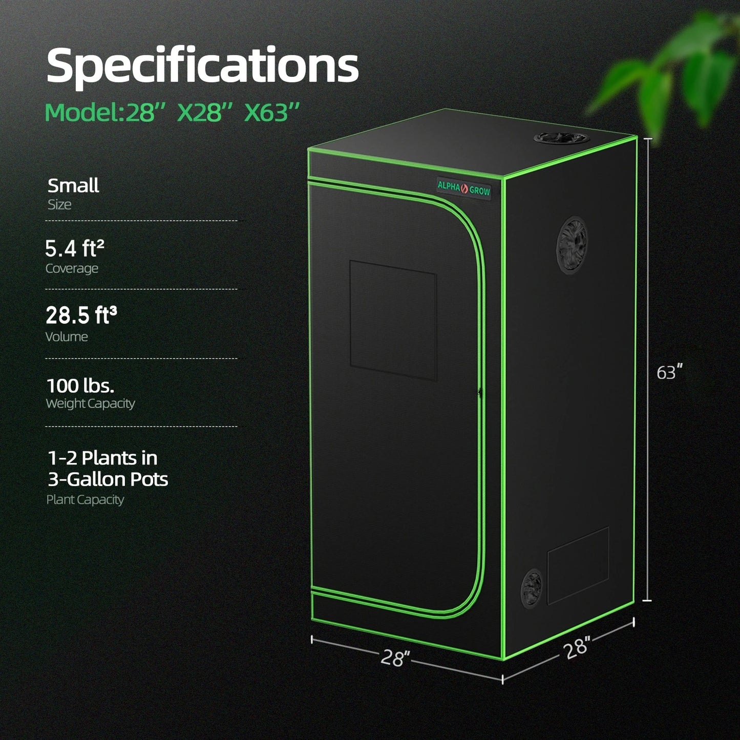 AlphaGrow Reflective Mylar Grow Tent For Hydroponics