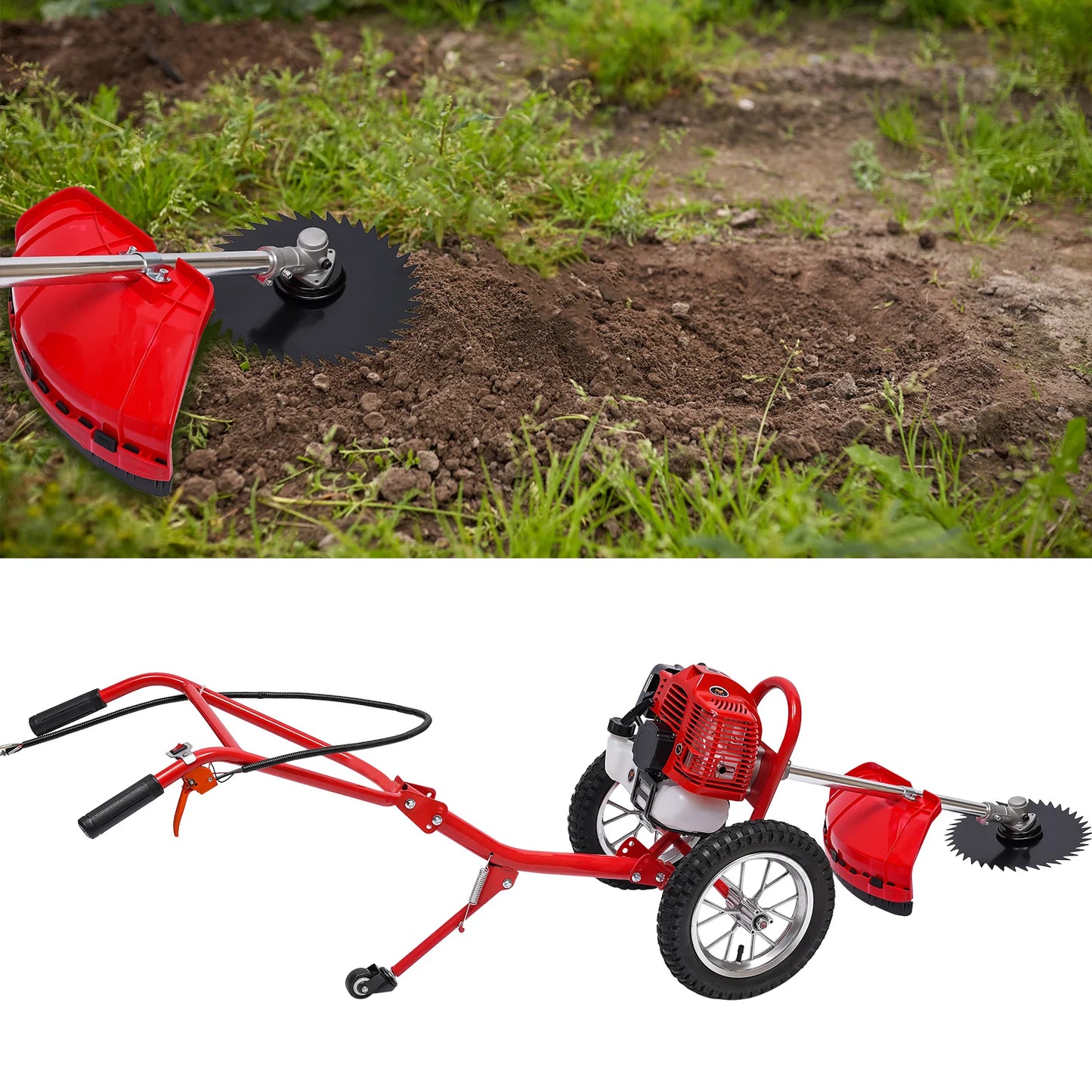 Two Stroke 49cc Gas Grass Trimmer And Brush Cutter Pro