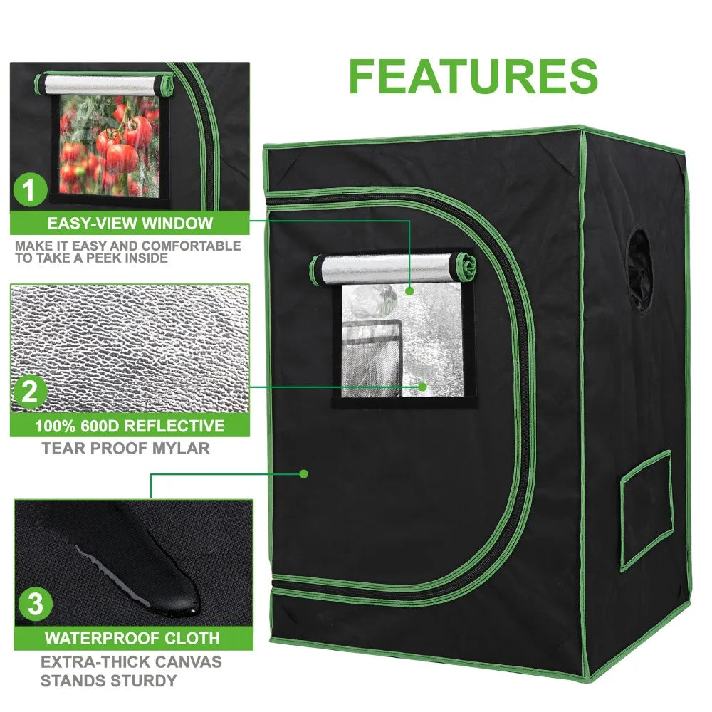 Hydroponic Grow Tent With Waterproof Floor Tray Indoor