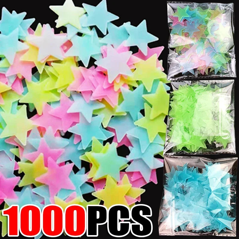 Glow In The Dark Star Wall Stickers Luminous 3D Decor