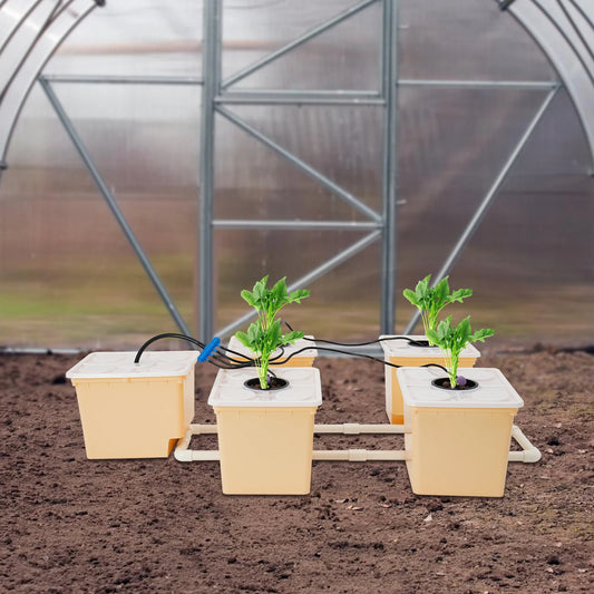 110V Submerged Pump With Buckets Lids Net Cups Pebbles