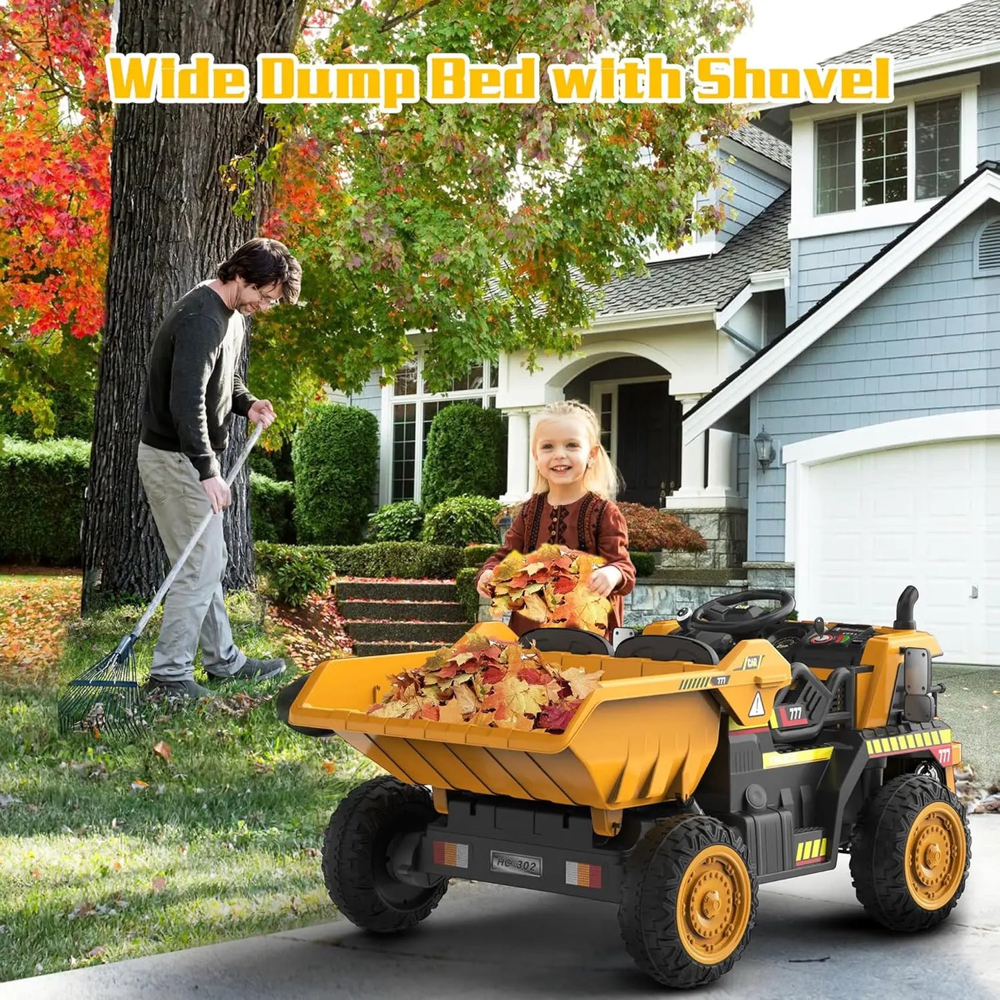 SHXI Ride On Dump Truck 12V With Remote Control And Dump Bed