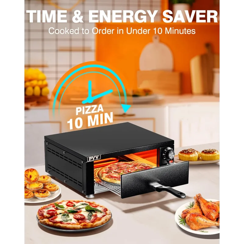 XMSJ PYY Electric Pizza Oven Stainless Steel Countertop