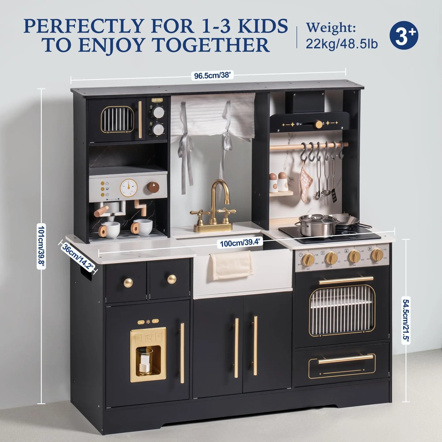 Robotime Wooden Kitchen Toy Set With Ice Maker And Coffee