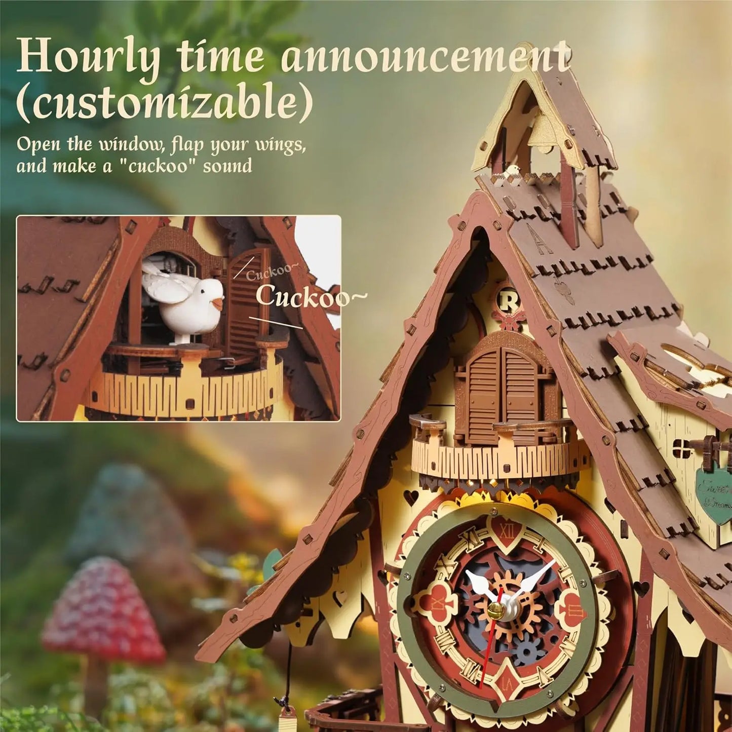 Robotime Rokr Cuckoo Clock Kit Black Forest 3D Puzzle
