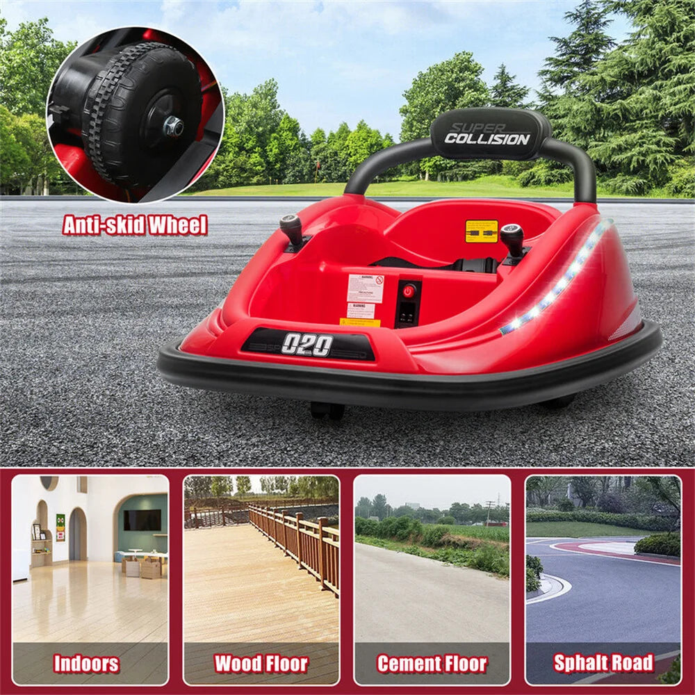 Electric Kids Ride On Car Bumper 360 Spin Vehicle Remote