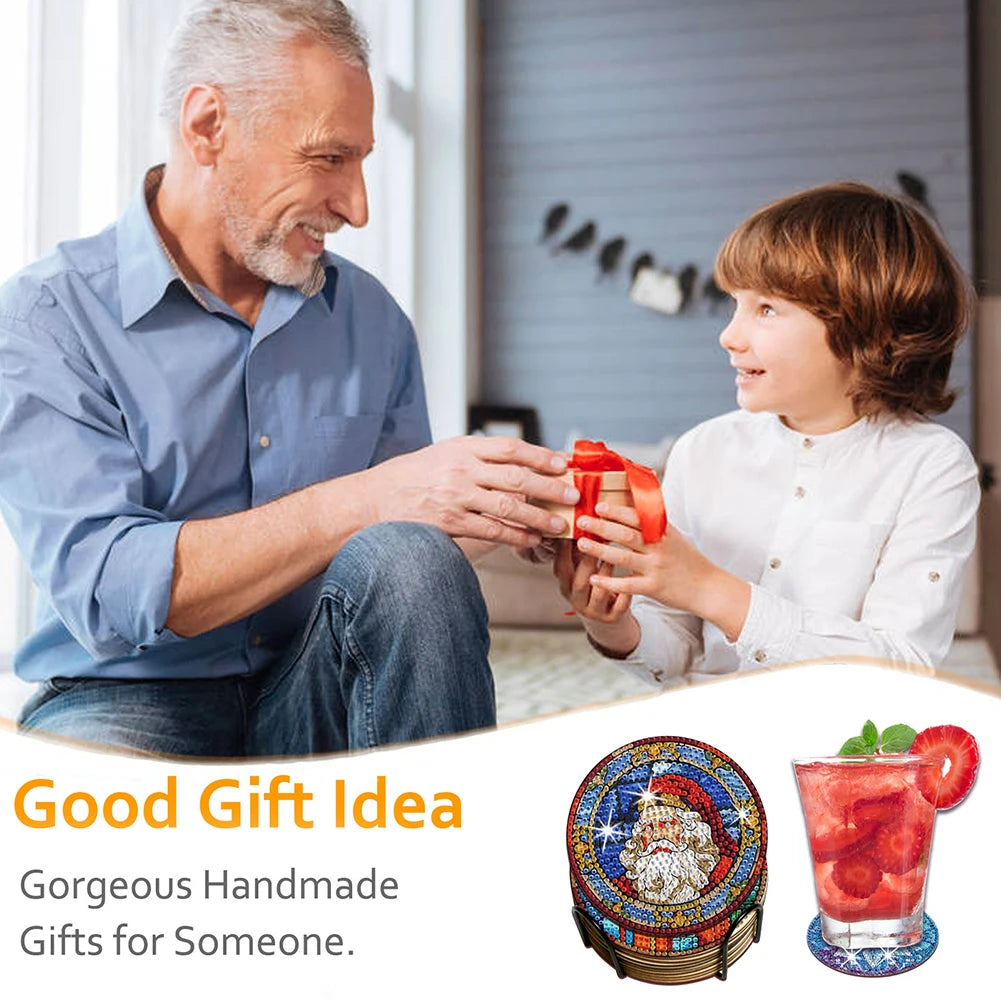 Frame Diamond Painting Coaster Kit Sunflower Mandala Set