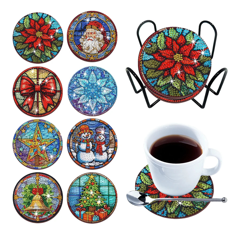 Frame Diamond Painting Coaster Kit Sunflower Mandala Set