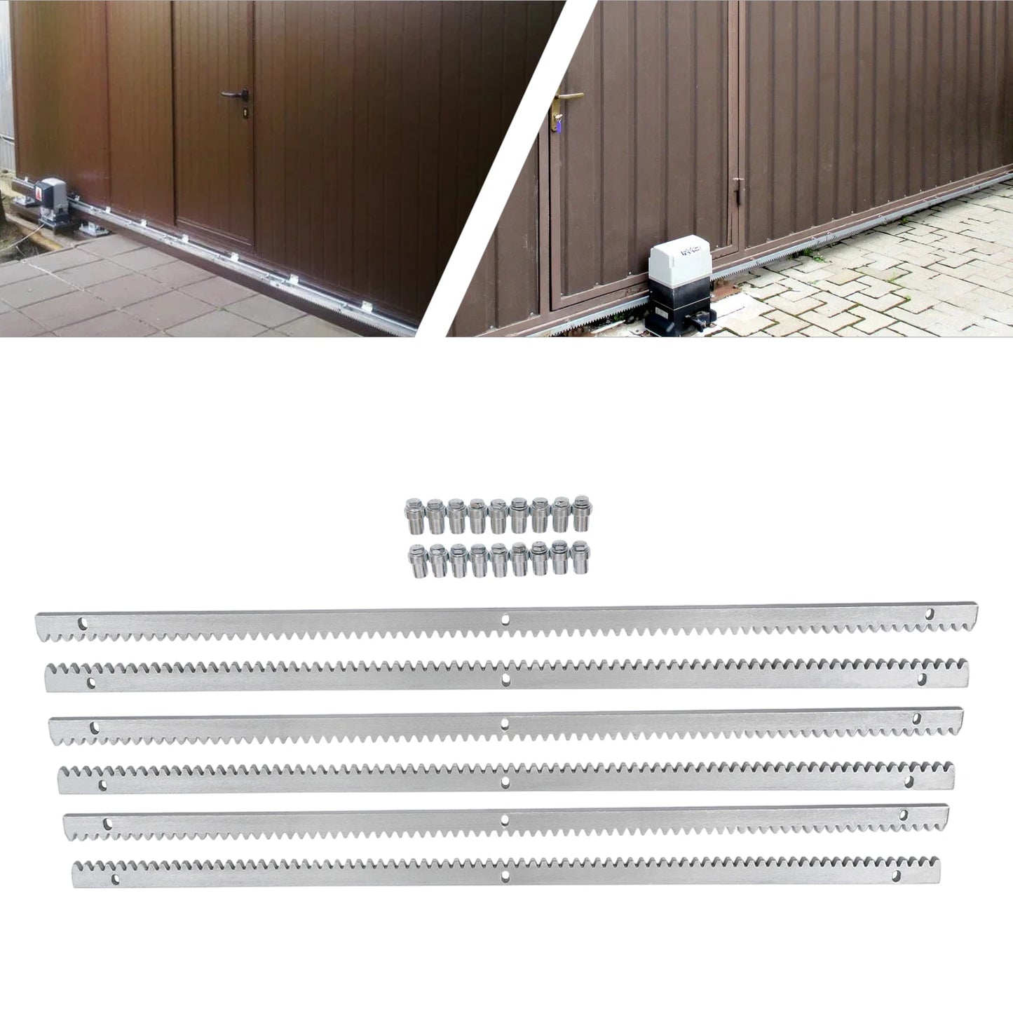 550W 1200kg Electric Sliding Gate Opener With 6 Gear Racks
