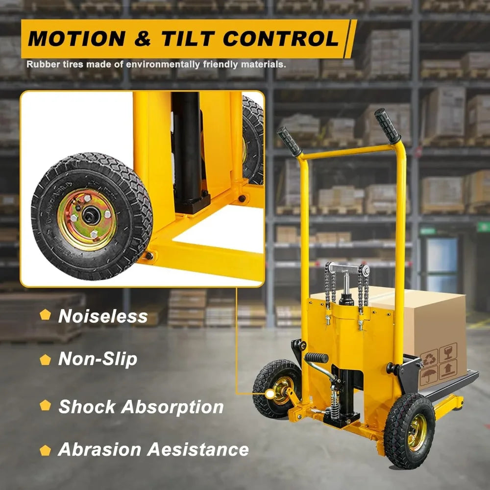 Lift Winch Stacker Pallet Truck Trolley Lift Table 440 Lbs