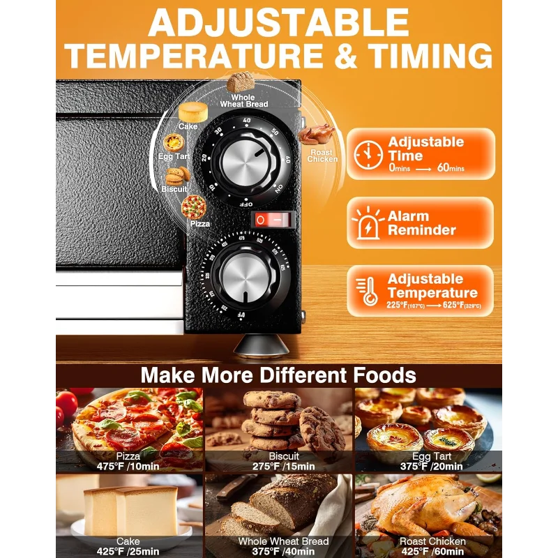 XMSJ PYY Electric Pizza Oven Stainless Steel Countertop