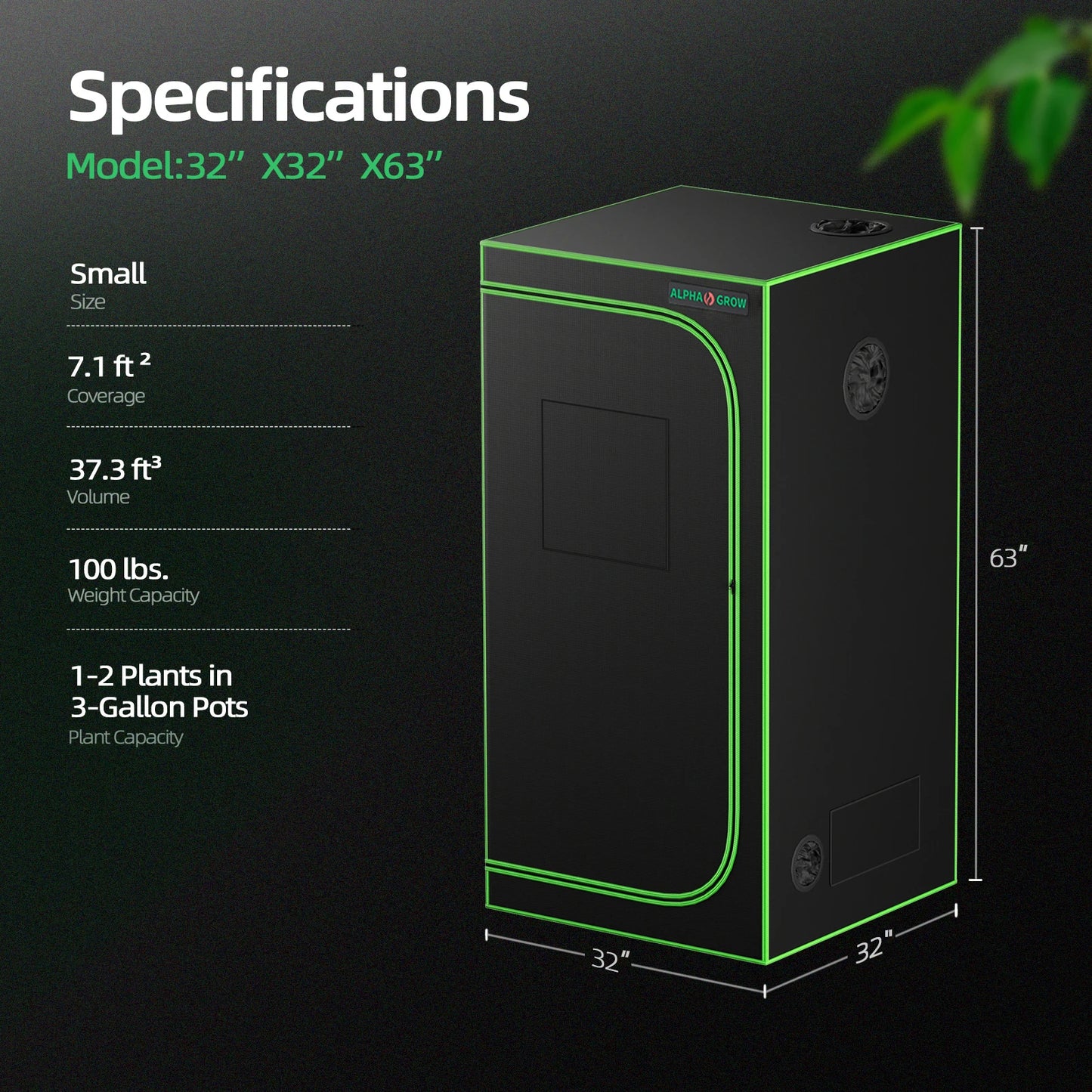 AlphaGrow Reflective Mylar Grow Tent For Hydroponics