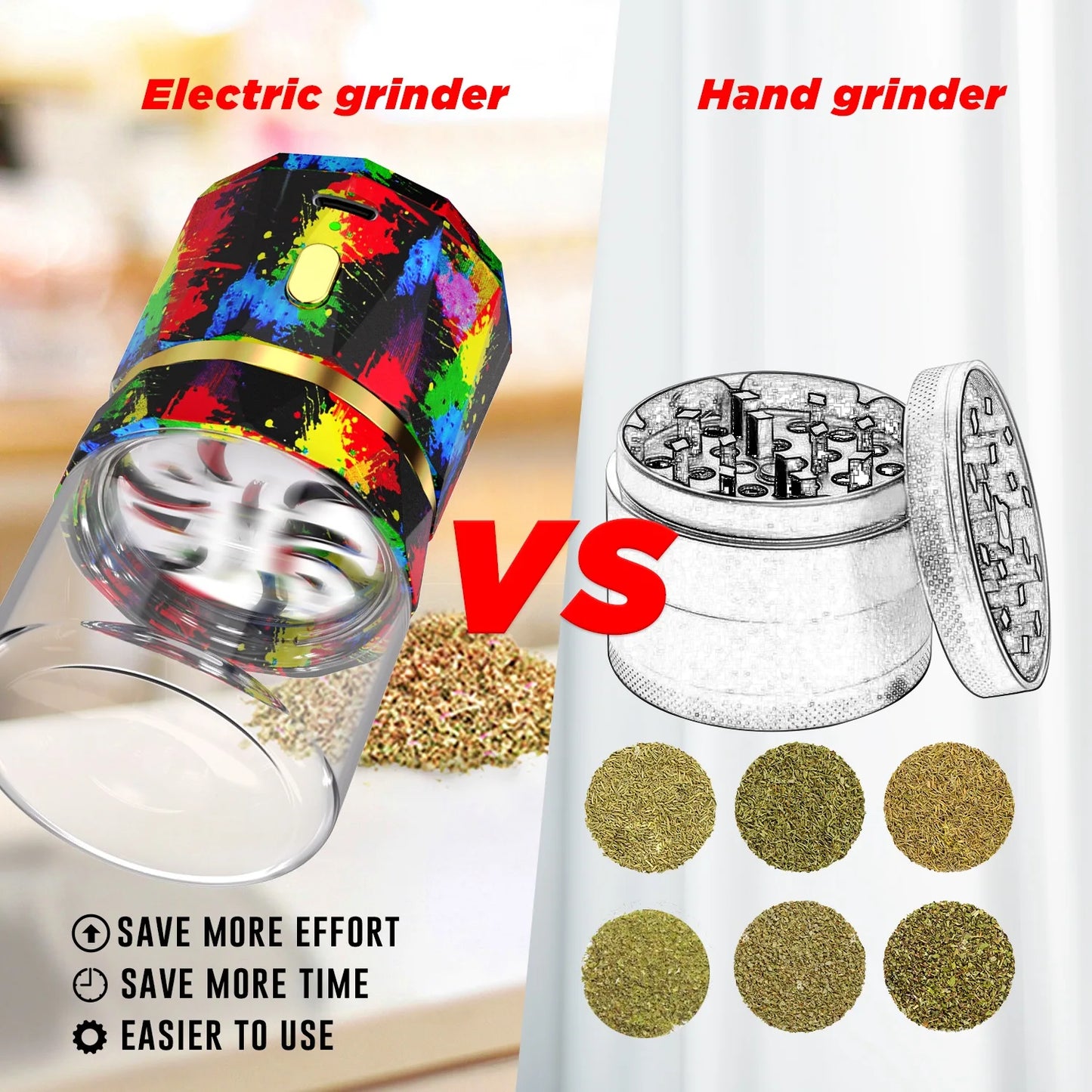 LTQ Vapor Electric Herb Grinder Portable USB Rechargeable
