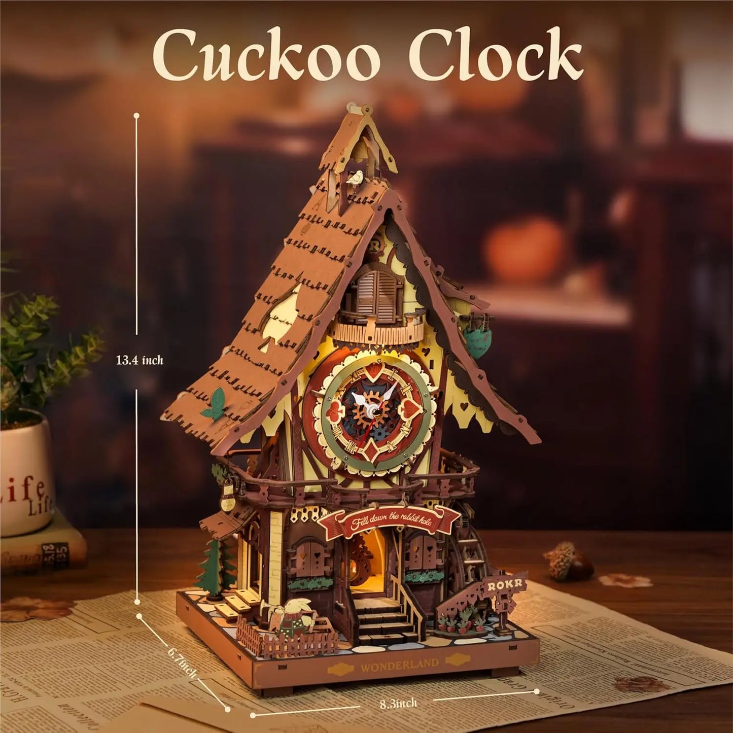 Robotime Rokr Cuckoo Clock Kit Black Forest 3D Puzzle