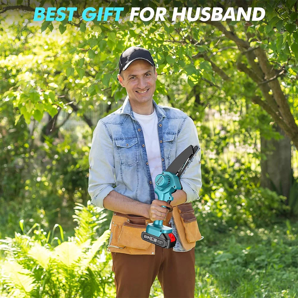 Seesii Cordless Mini Chainsaw With 2 Batteries For Wood