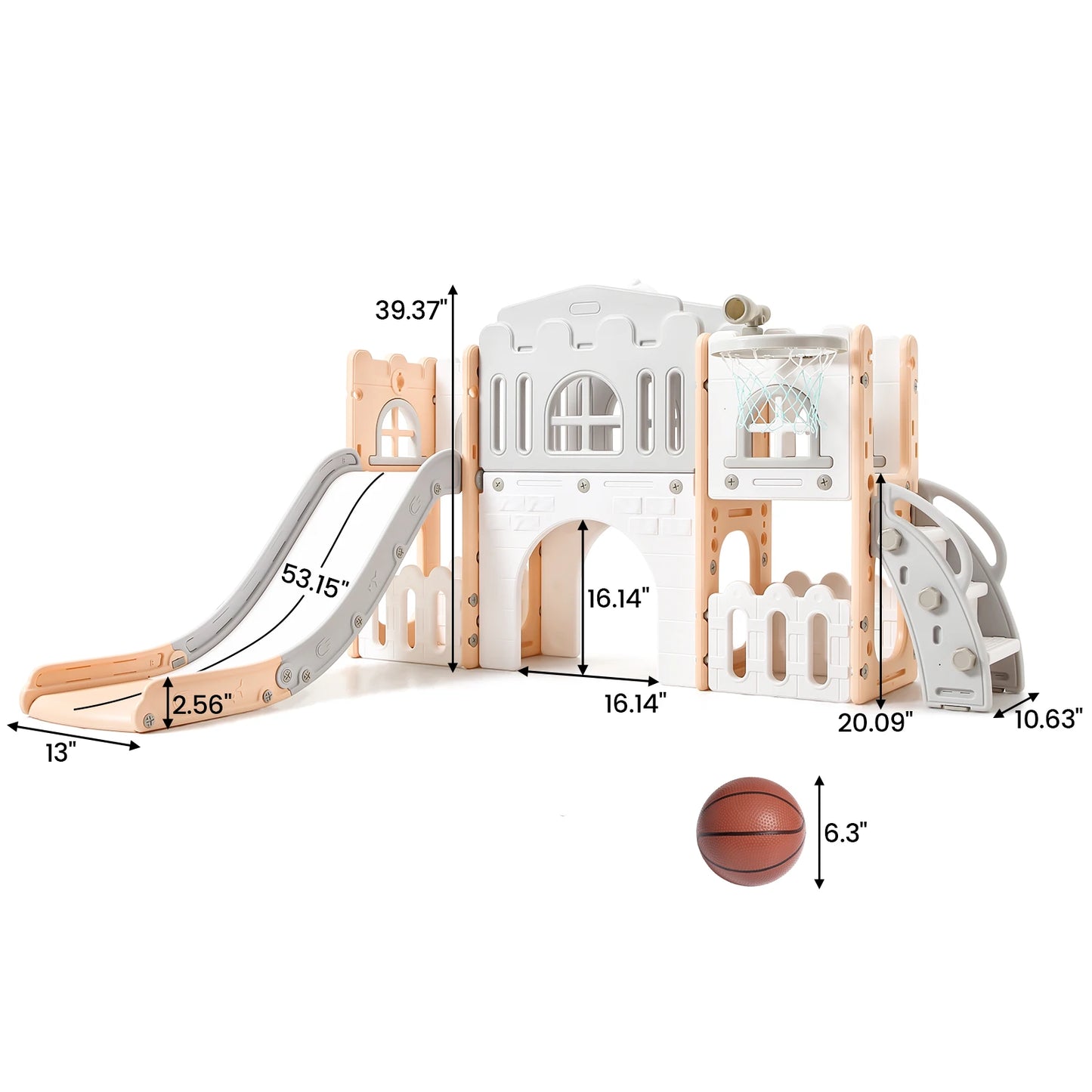 8 In 1 Toddler Slide Indoor Playground With Climber