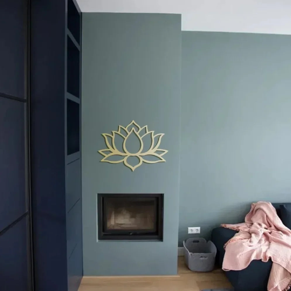 CIFBUY Lotus Metal Wall Art Exquisite Lotus Flower Decor