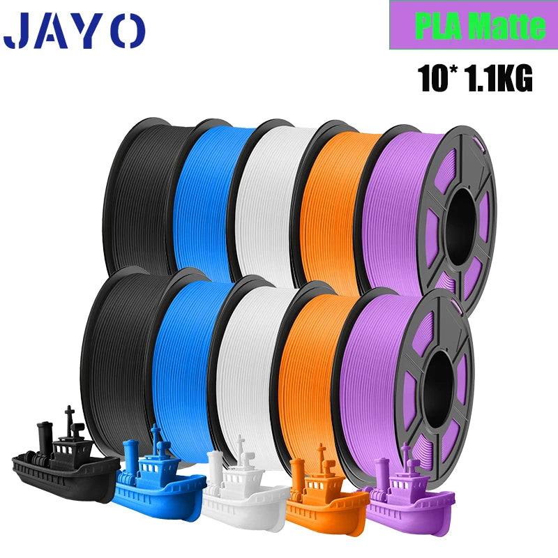 JAYO PLA Plus Filament 10 Rolls High Speed Matte 3D
