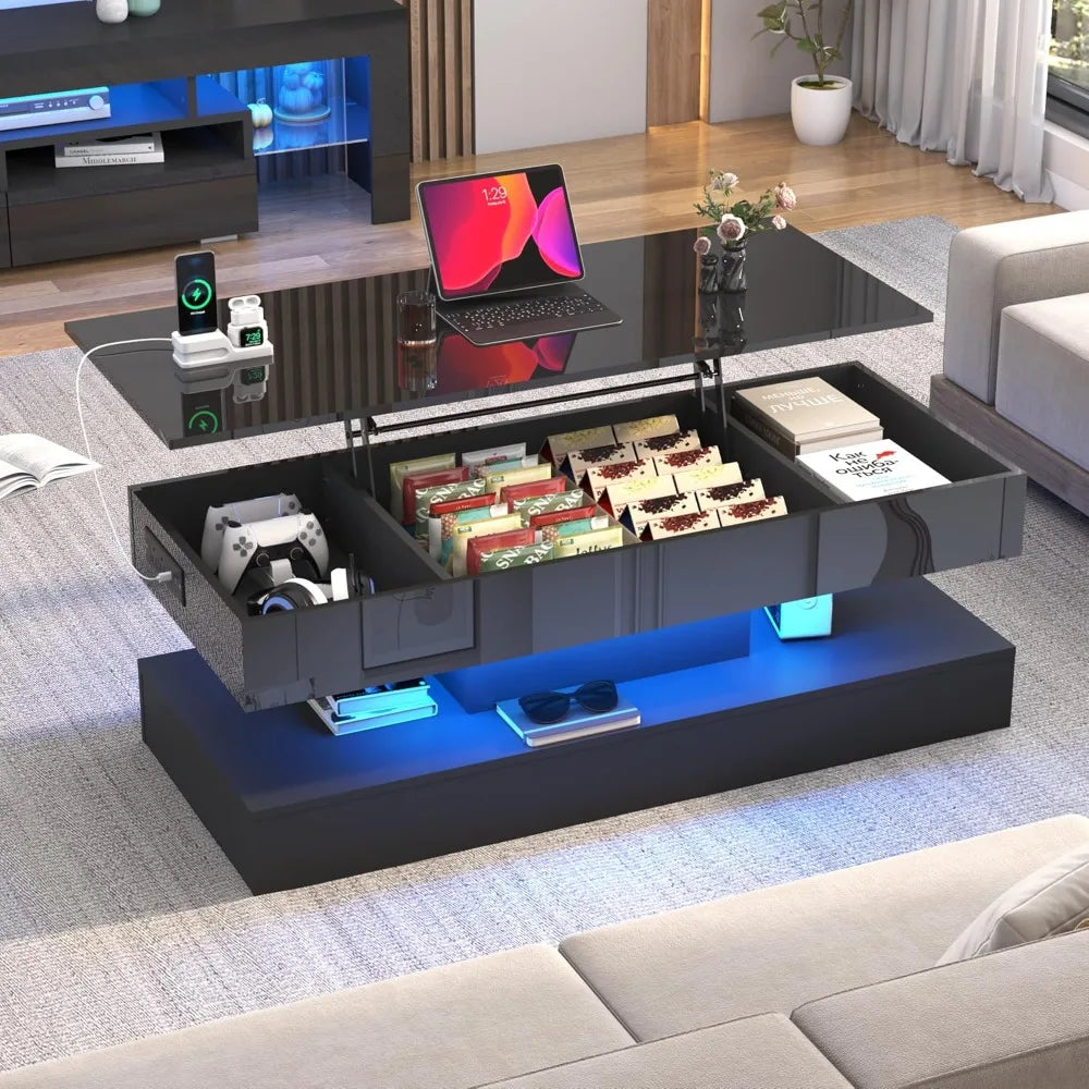 ZHUXIANG Modern Lift Top Coffee Table With Storage