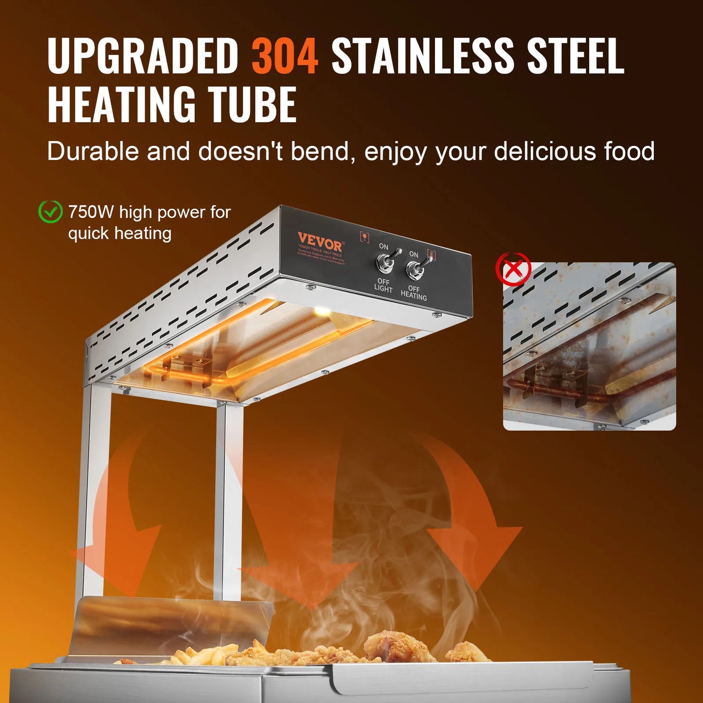 Succebuy French Fry Warmer Countertop Fries 104 122 F