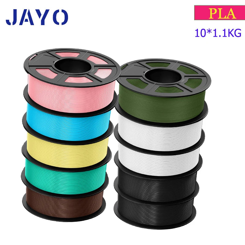 JAYO PLA Plus Filament 10 Rolls High Speed Matte 3D