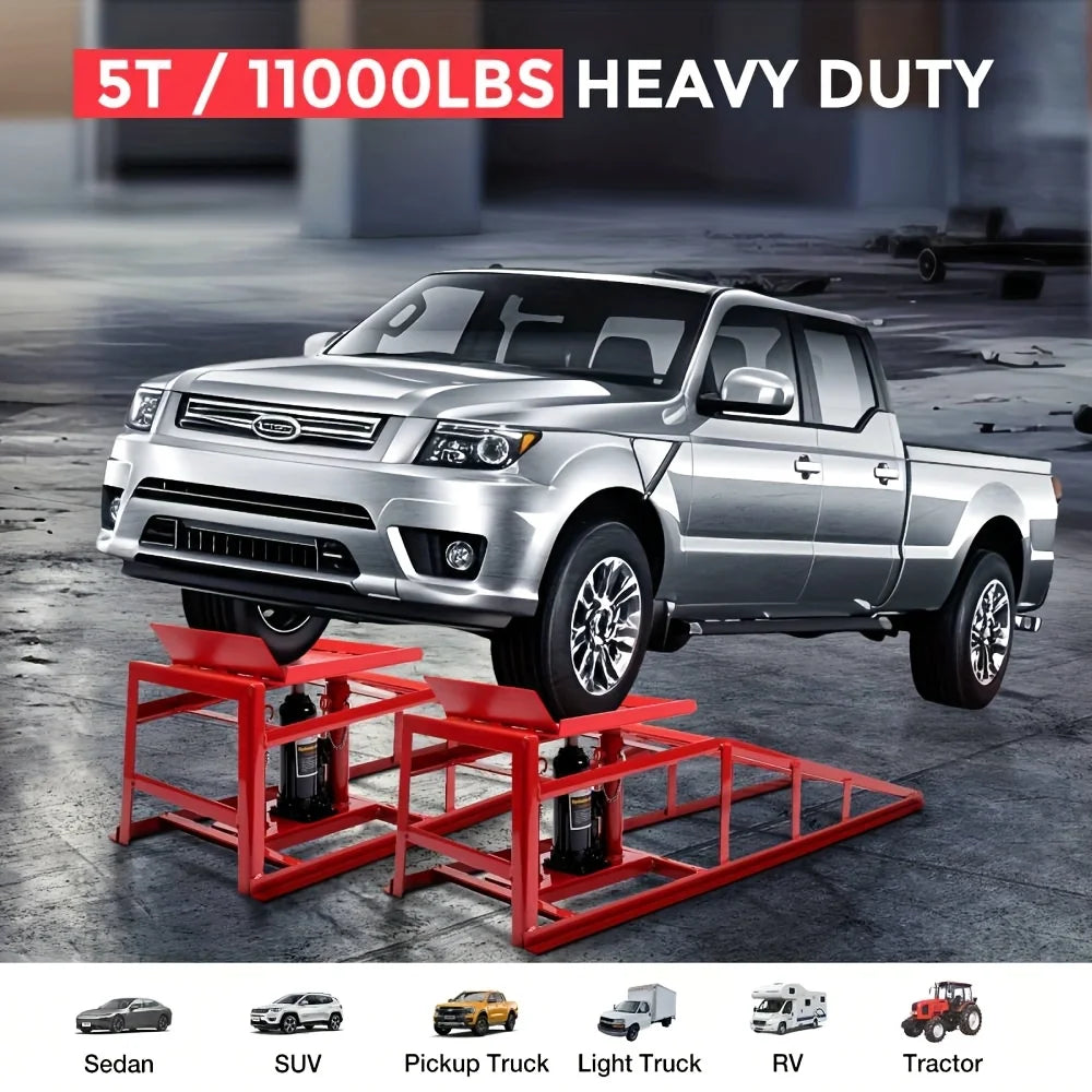 Heavy Duty Hydraulic Car Ramps 11000lbs Floor Jack Lift