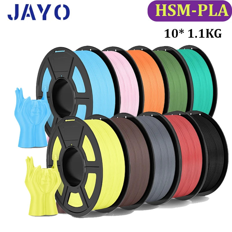 JAYO PLA Plus Filament 10 Rolls High Speed Matte 3D