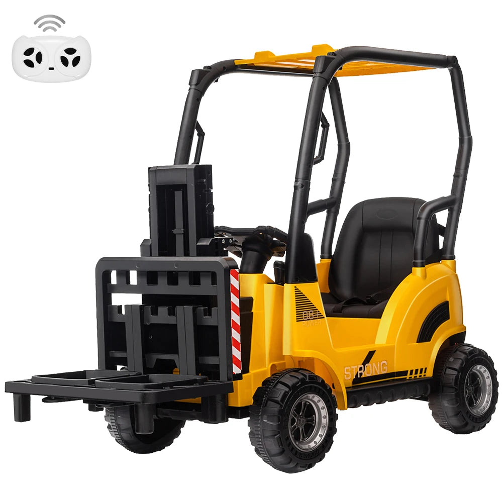12V Kids Ride On Forklift With Tent Remote Control Music