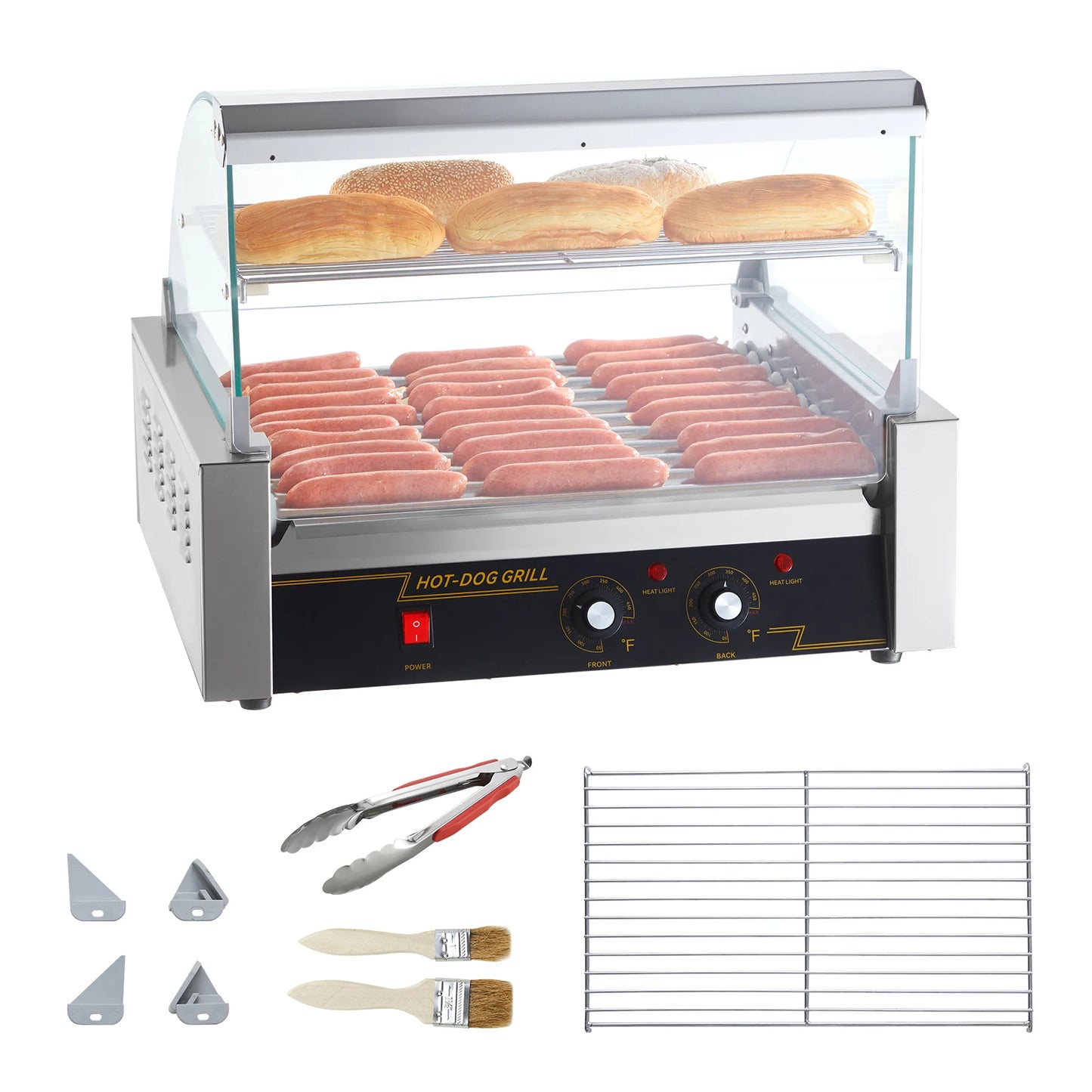 SucceBuy Hot Dog Roller Machine 5 7 11 Rods Sausage Grill