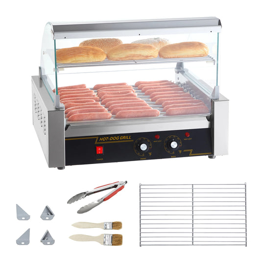 SucceBuy Hot Dog Roller Machine 5 7 11 Rods Sausage Grill