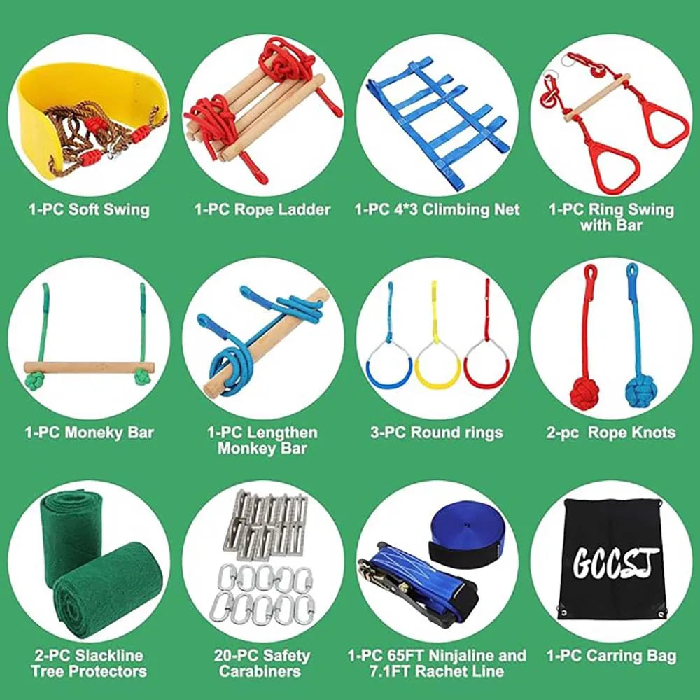 Guangdong Warrior Obstacle Course 65FT Slackline Kit