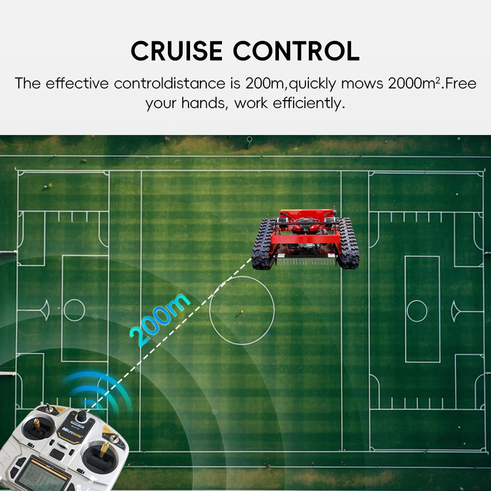 Gasoline Lawn Mower With Remote Control For Lawns Orchards