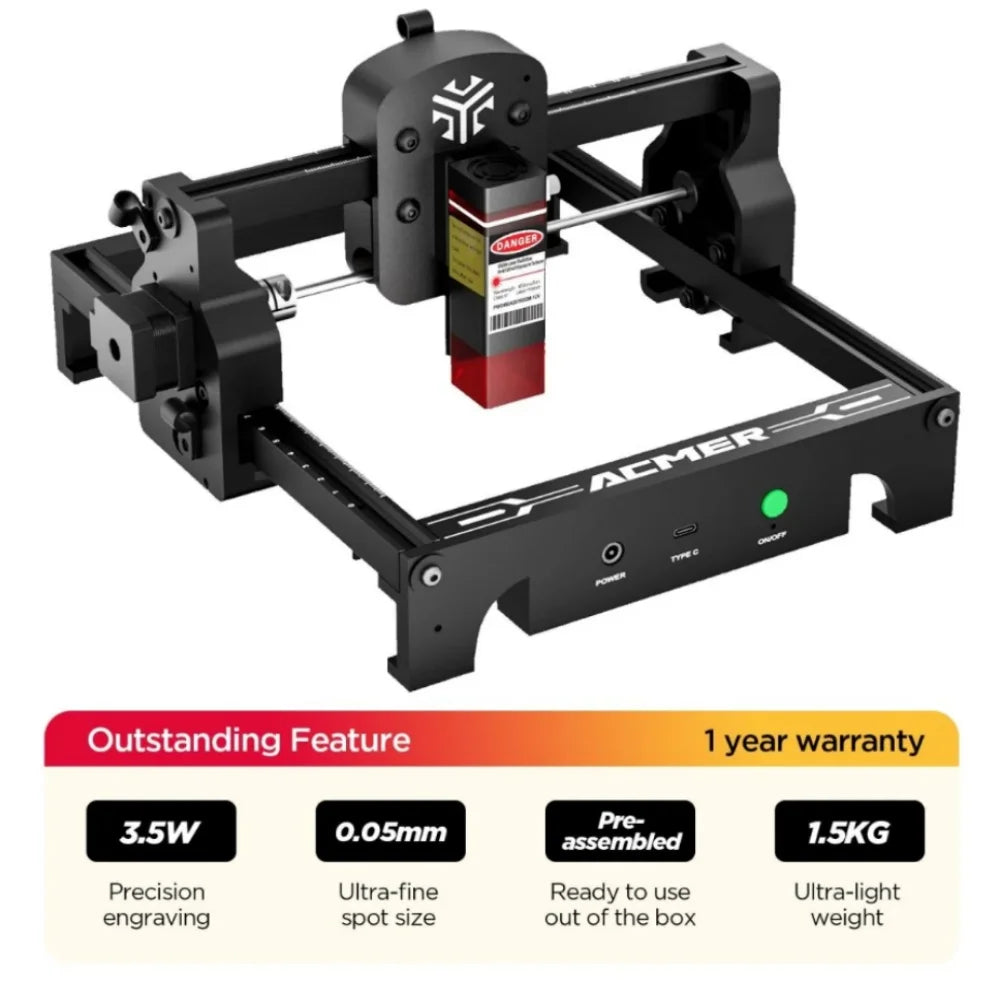 ACMER Mini Portable Laser Engraver CNC Engraving Machine