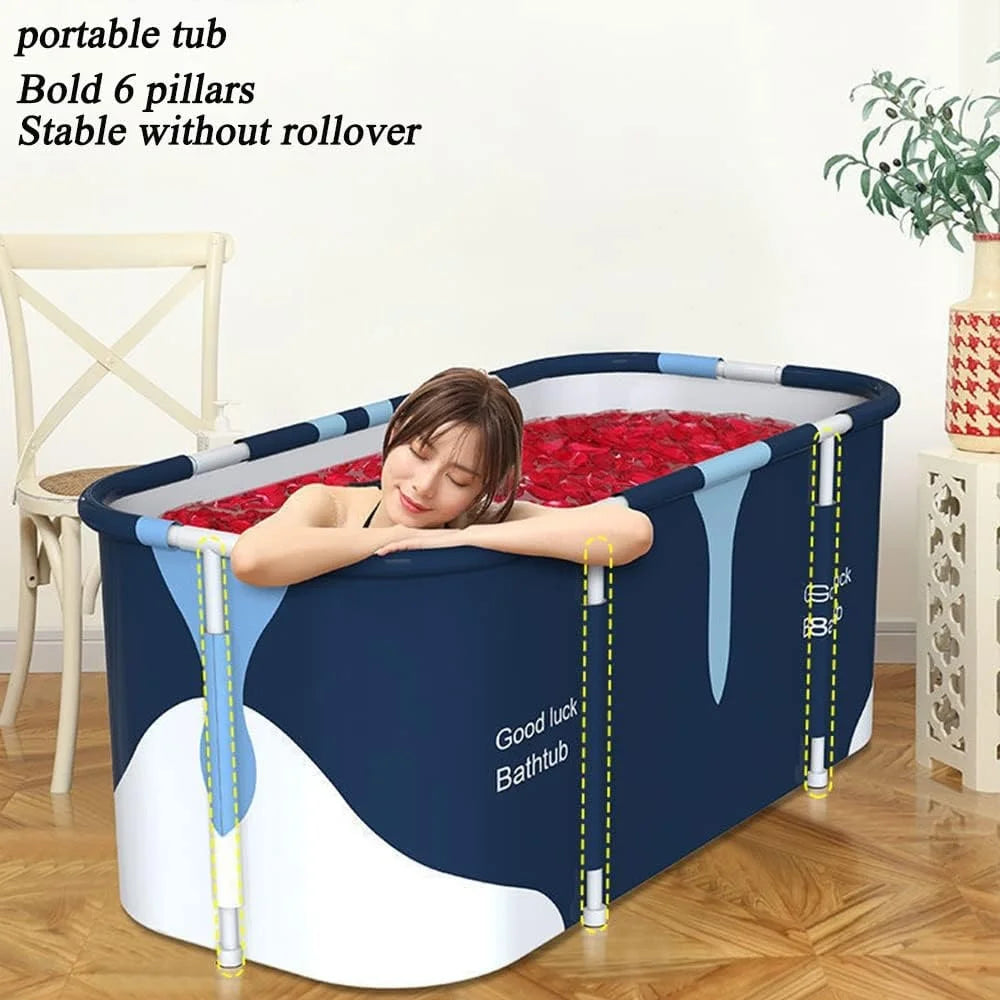 XMSJ Portable Folding Inflatable Bathtub for Indoor Spa