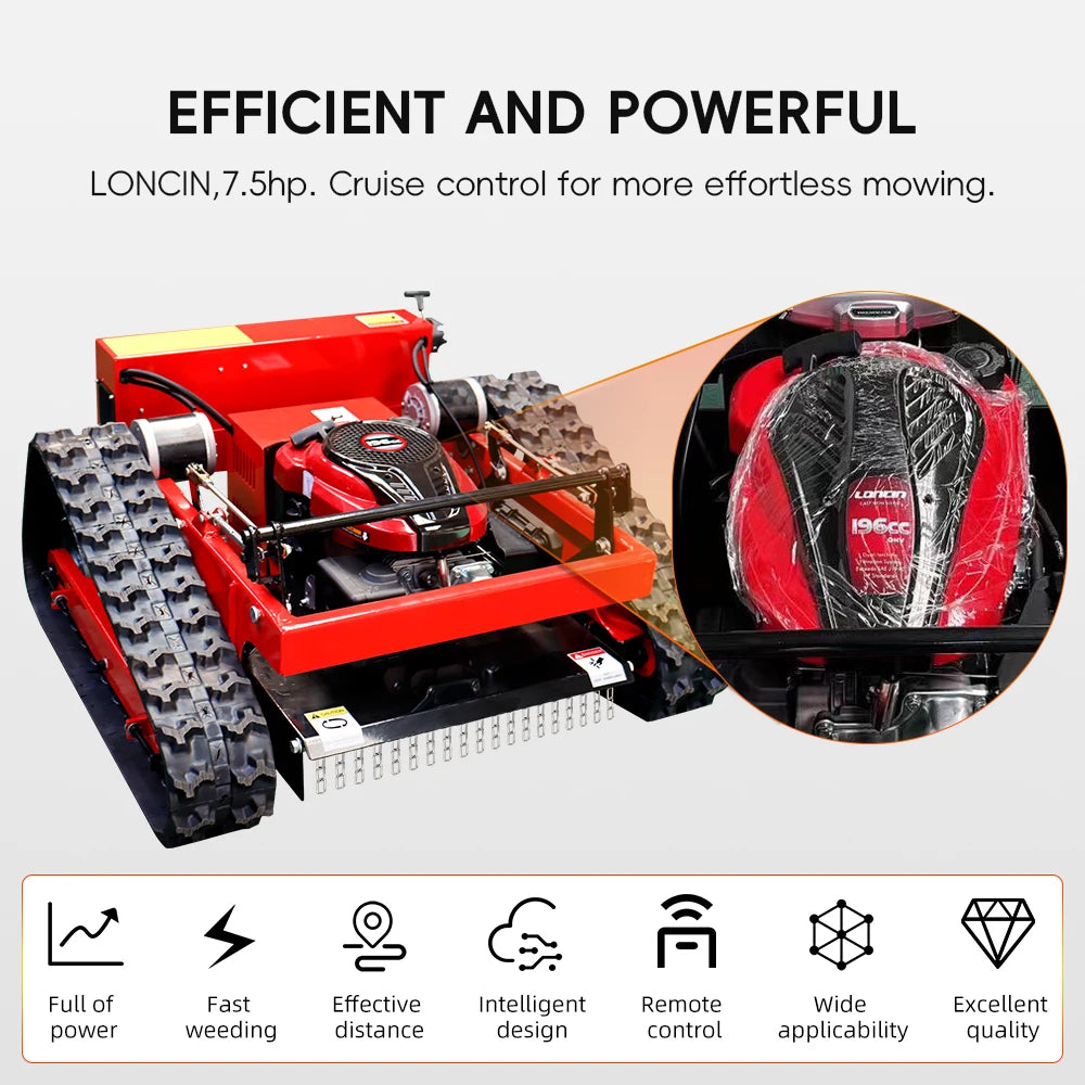 Gasoline Lawn Mower With Remote Control For Lawns Orchards