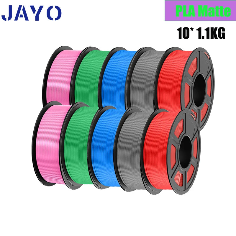 JAYO PLA Plus Filament 10 Rolls High Speed Matte 3D