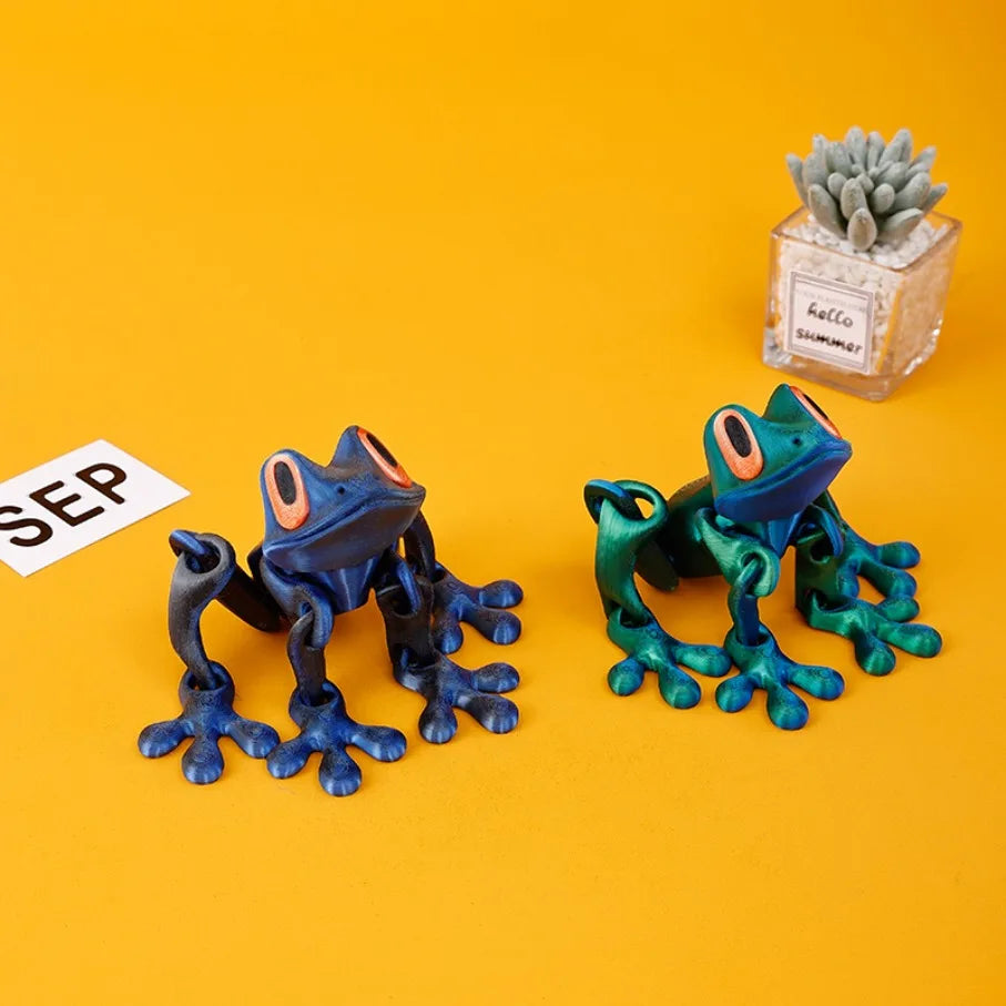 High-concerned 3D Frog Refrigerator Magnets Whiteboard Sticker